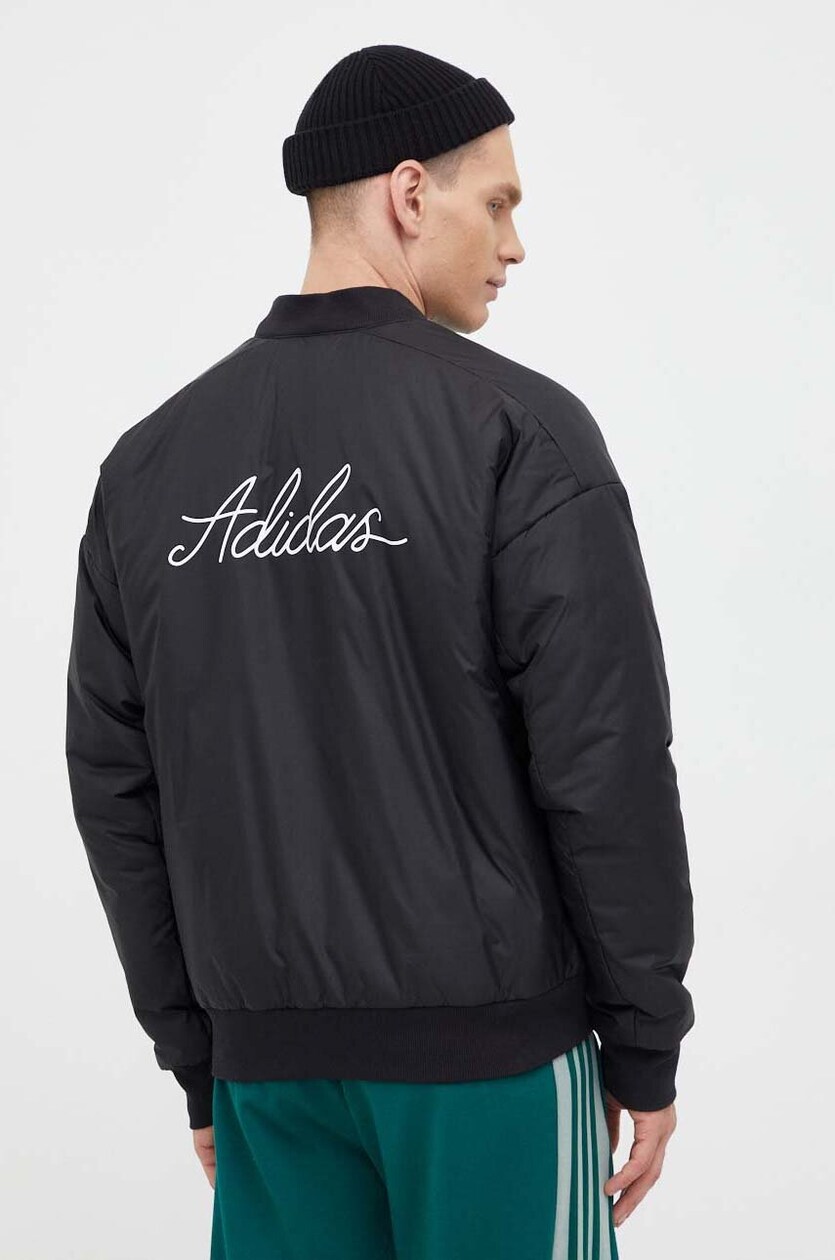 adidas kurtka bomber męski kolor czarny przejściowa IK0526