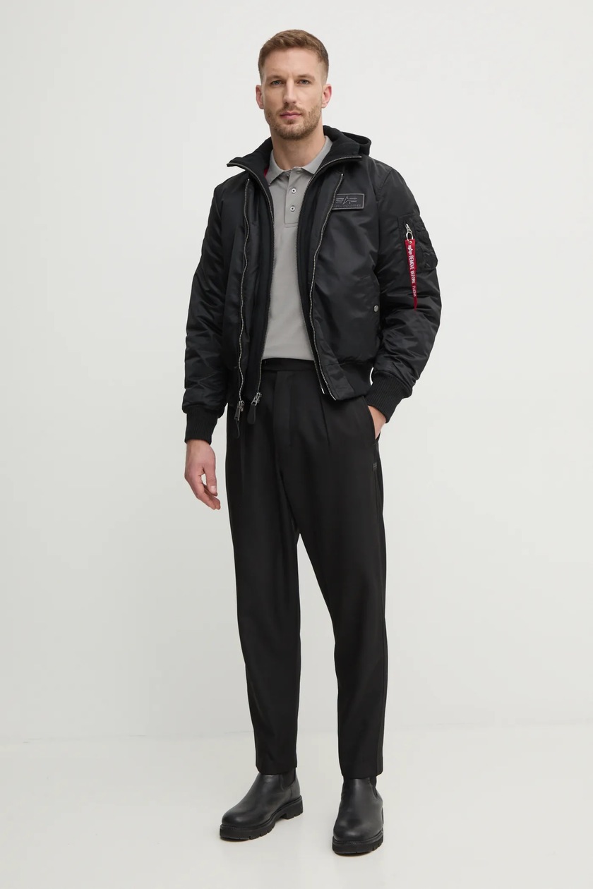 Alpha Industries jacket MA-1 D-Tec men's black color 183110.515 at