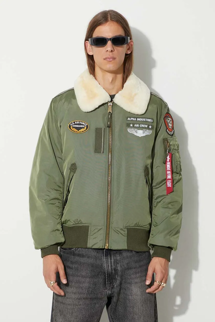 Alpha Industries jacket Injector III Air Force men's green color 198113.01  | buy on PRM