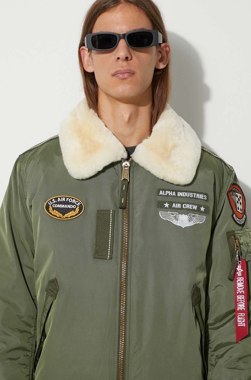 Alpha Industries jacket Injector III Air Force men s green color 198113.01 at PRM US