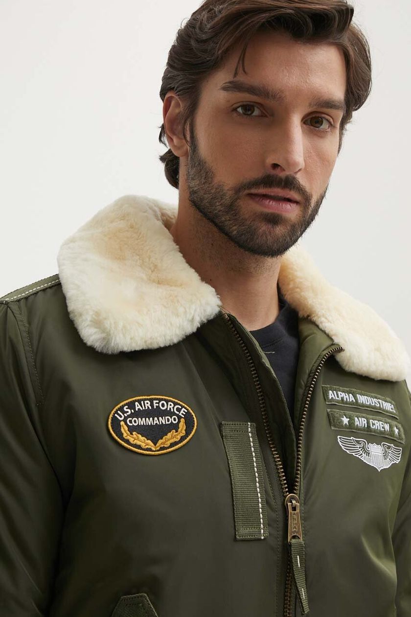 Alpha Industries bomber jacket Injector III Air Force men's green color  198113.257 | buy on PRM