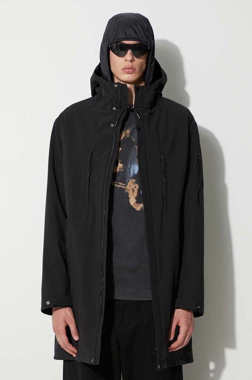 C.P. Company parka C.P. SHELL-R HOODED PARKA men's black