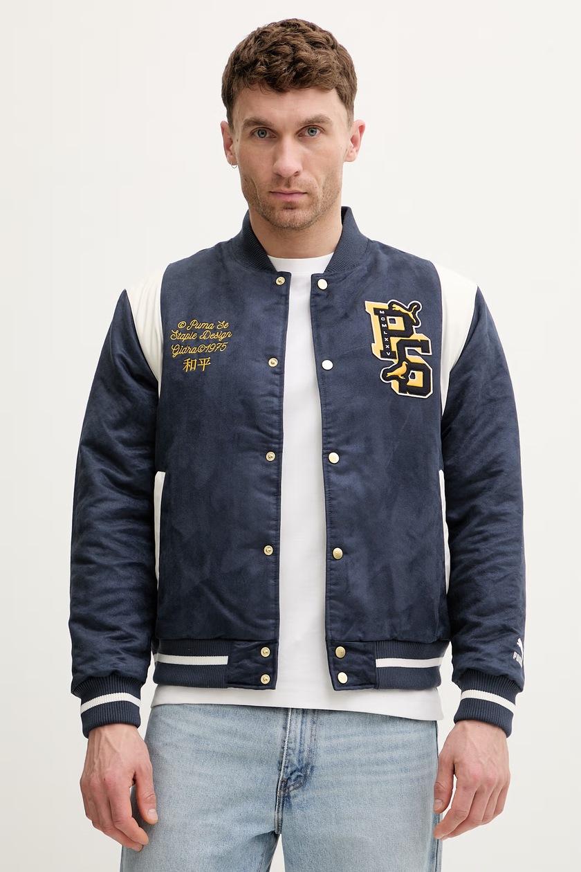 Alpha Industries bomber jacket MA-1 CS men's navy blue color