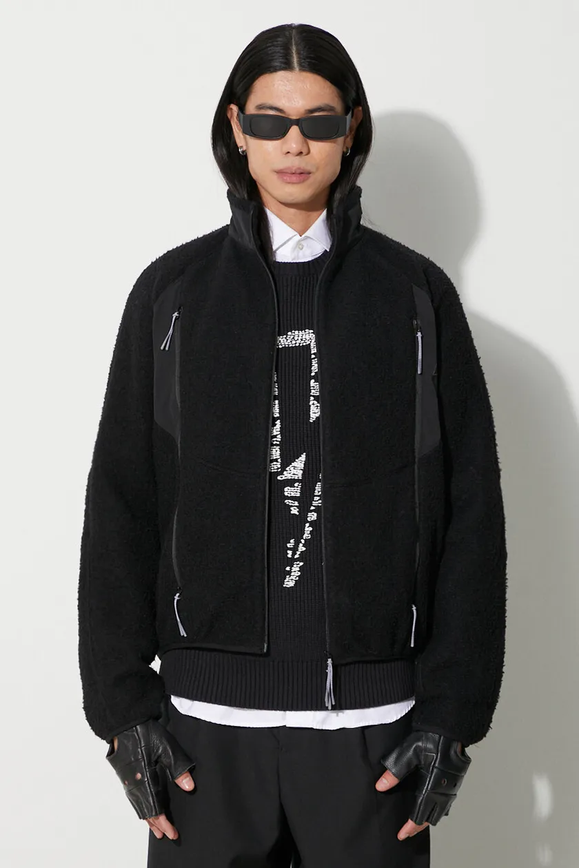 ROA sweatshirt Polar Fleece men's black color RBMW010WO06 | buy on PRM