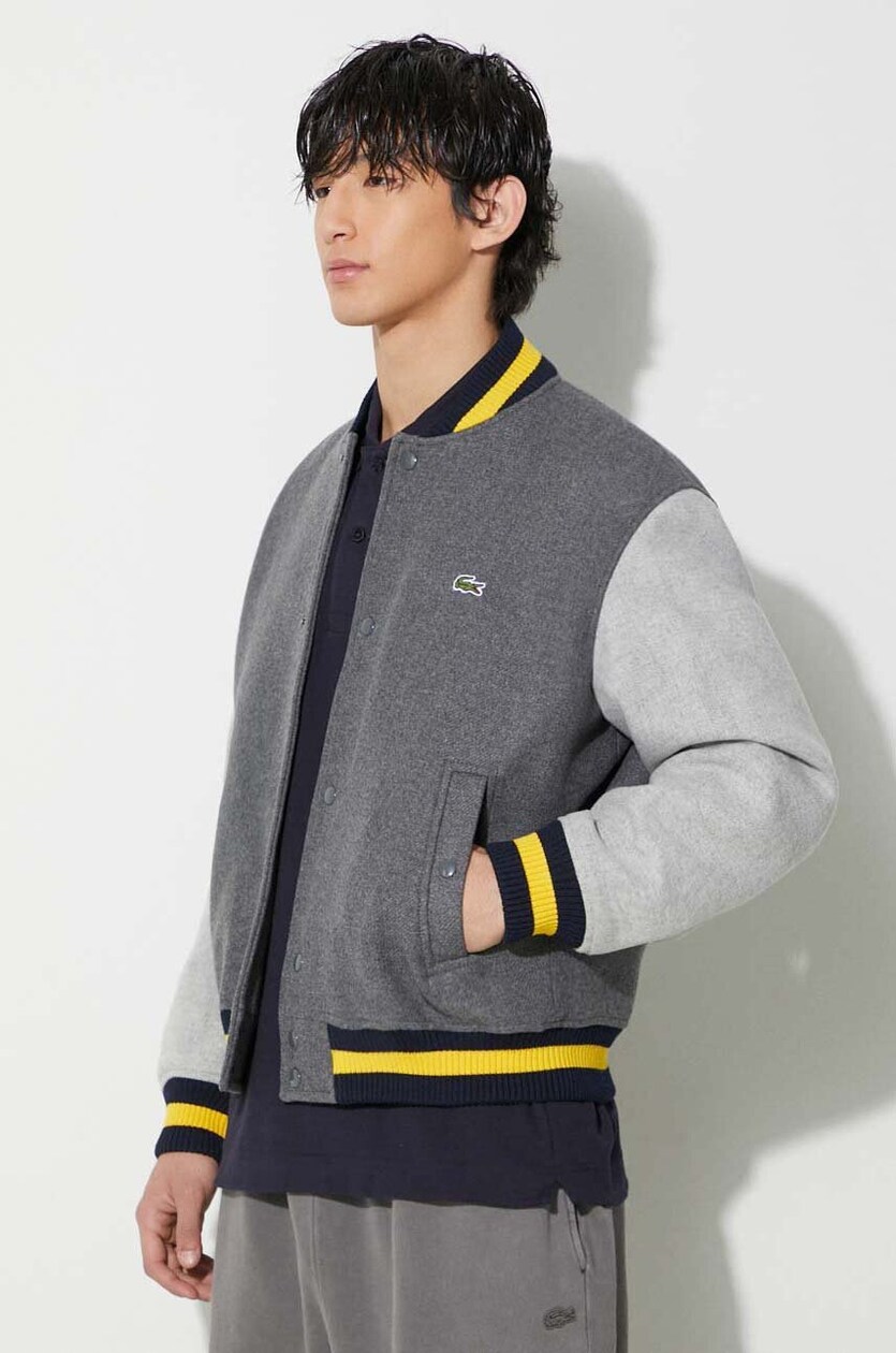 LACOSTE Mens VINTAGE Full Zip Wool Jacket Size 56/6 XL | eBay
