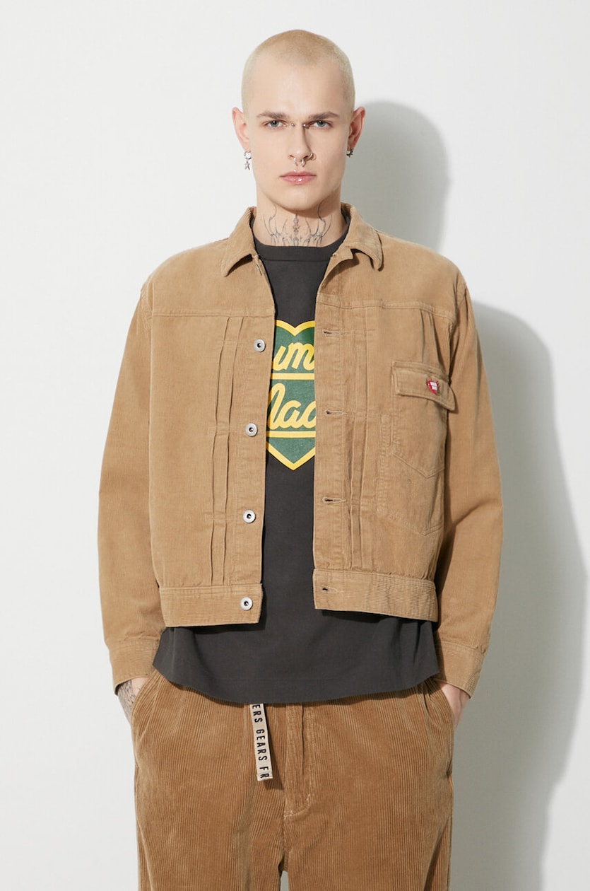 Human Made corduroy jacket Dachs Corduroy Work beige color Human Made corduroy jacket Dachs Corduroy Work beige color