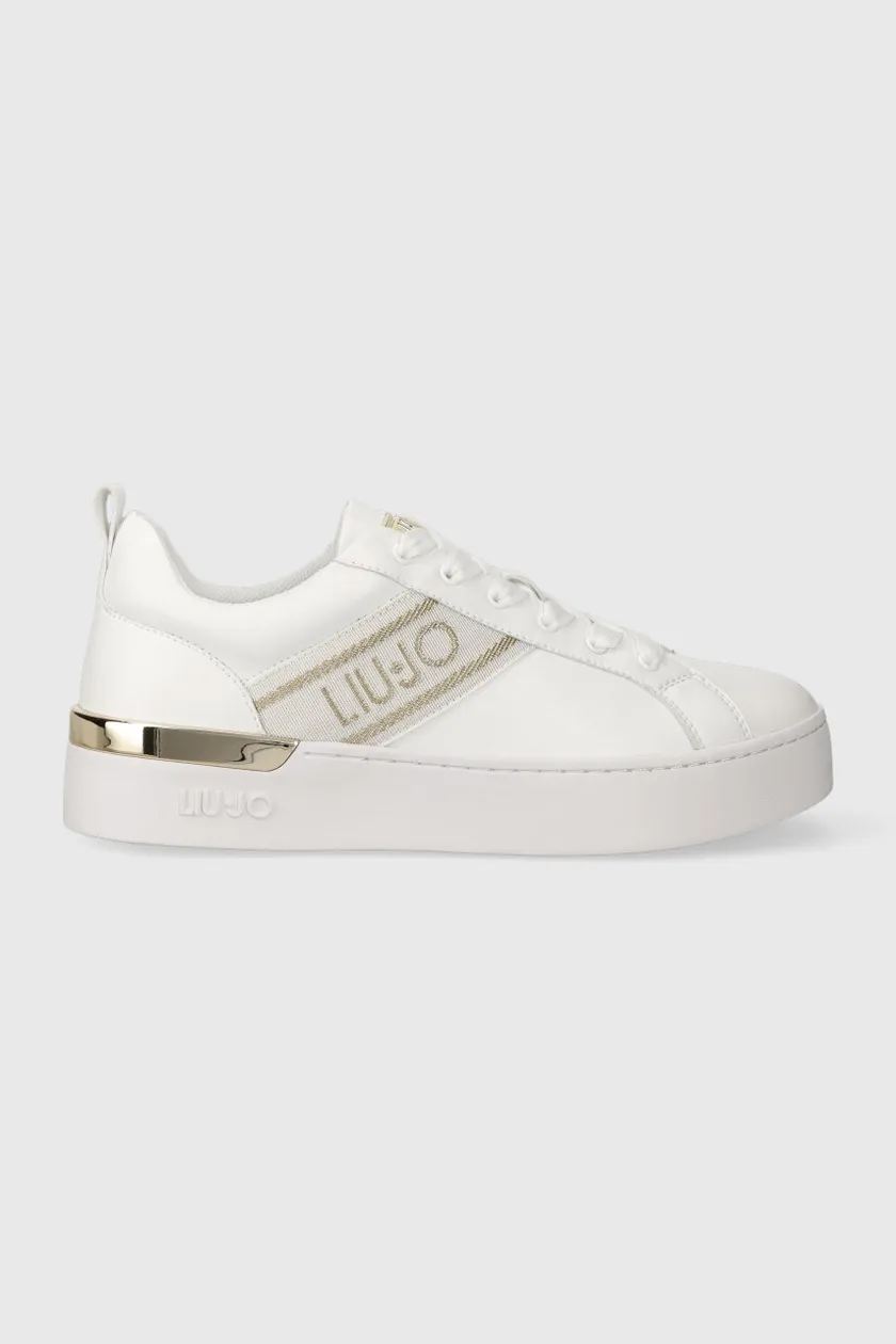 Liu Jo Women's White Leather sneakers - Liu Jo - Obuwie damskie Półbuty 