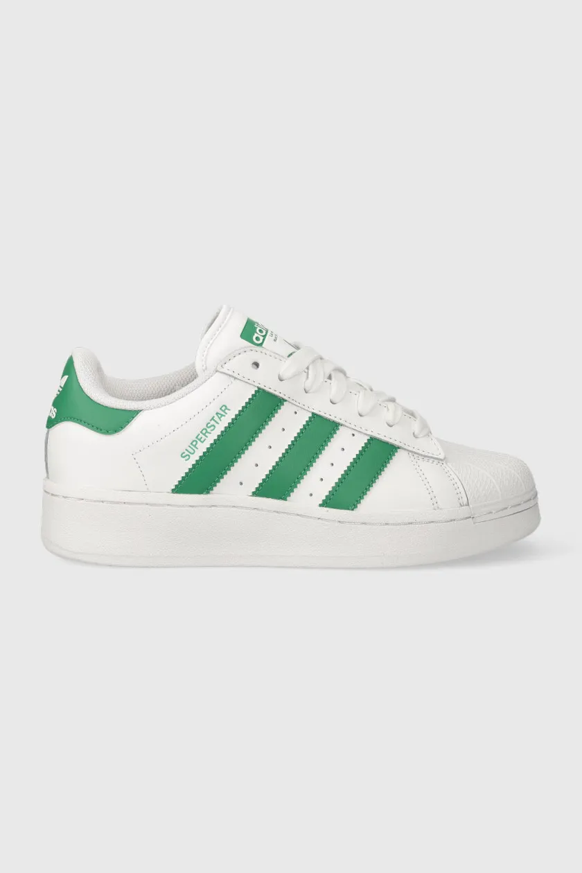 Adidas superstar ii 2025 white/green leather trainers