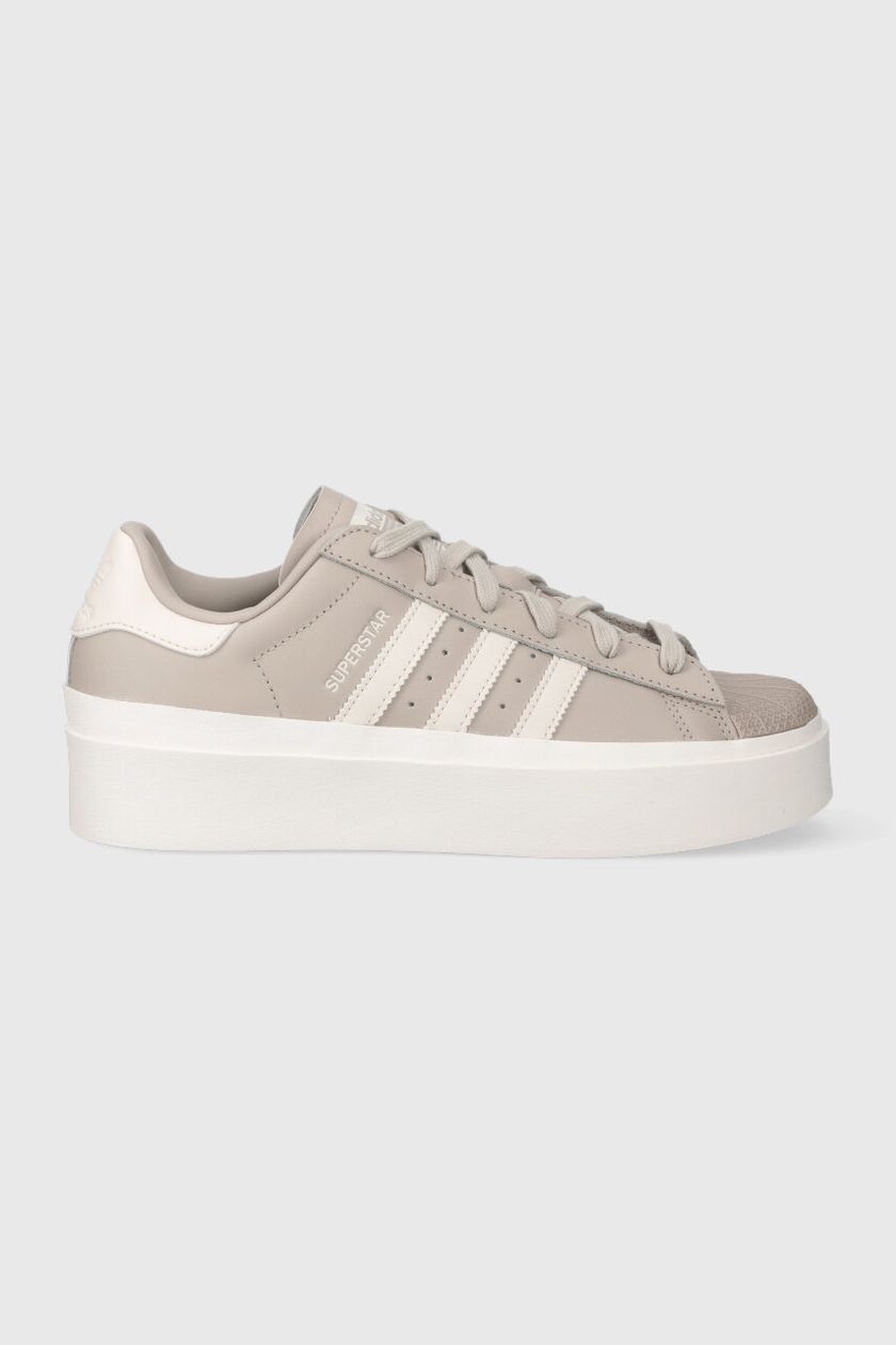 adidas Originals leather sneakers Superstar Bonega beige color