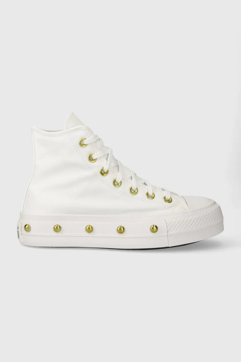 White cheap converse pumps