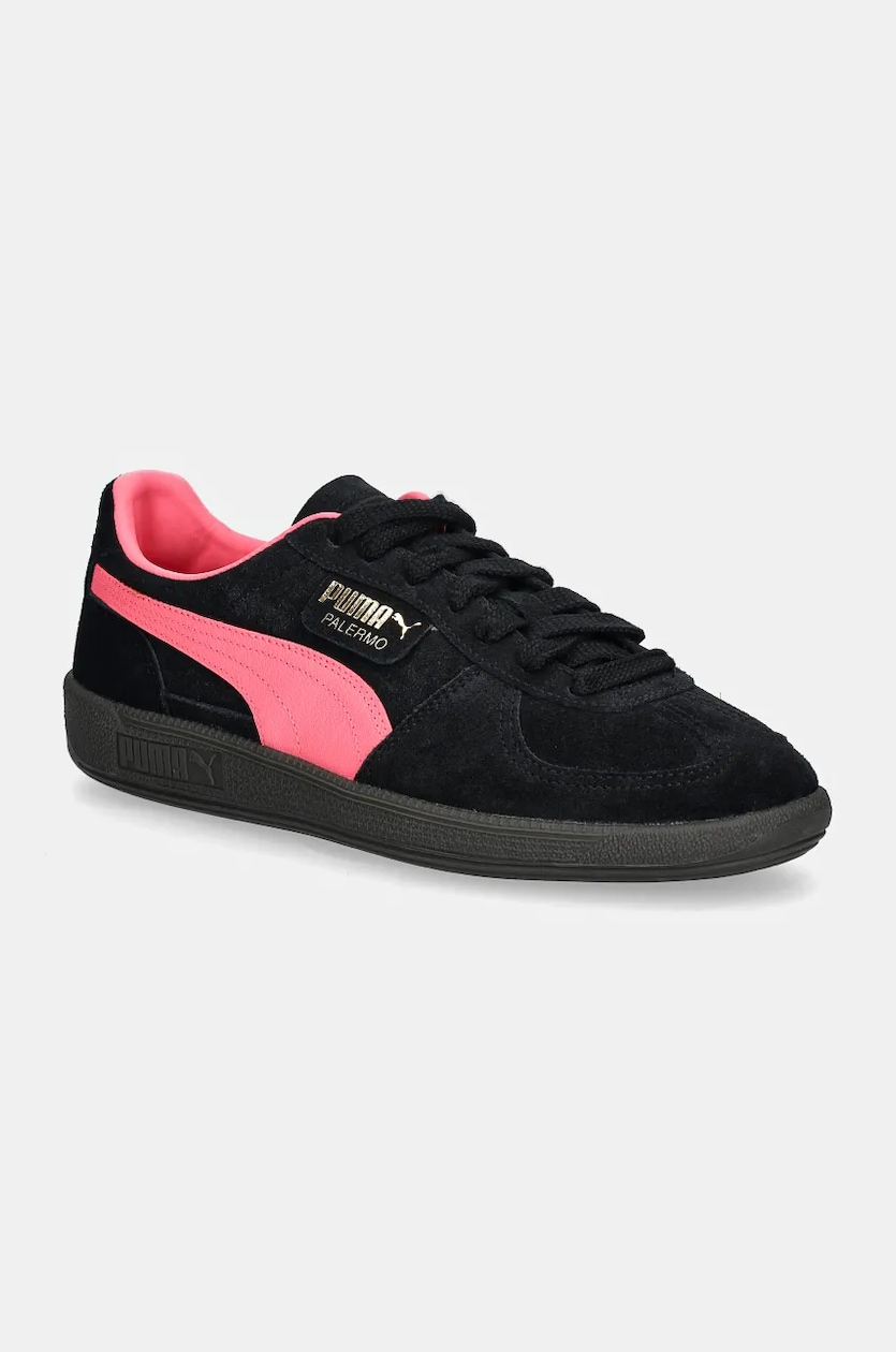Puma black & pink suede classic trainers shop