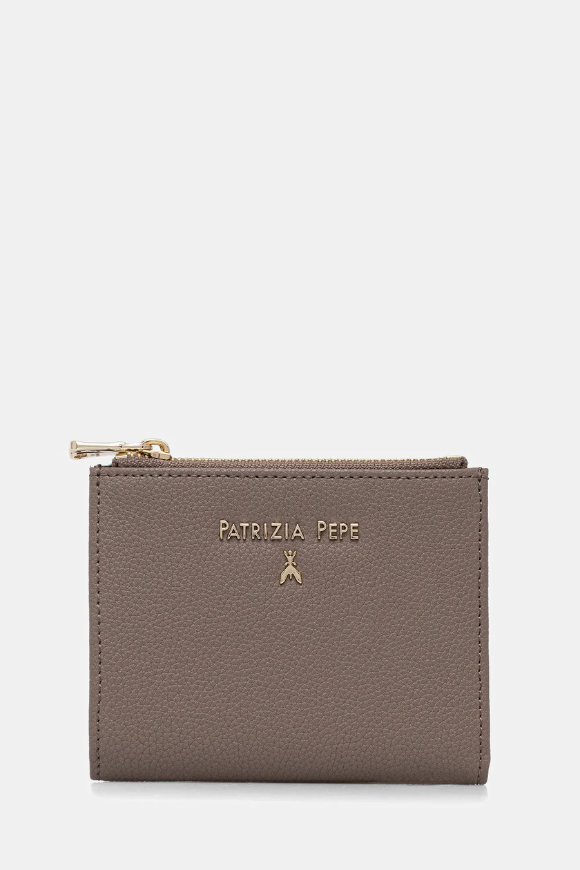 Patrizia Pepe portfel skórzany damski kolor brązowy CQ8732 L001