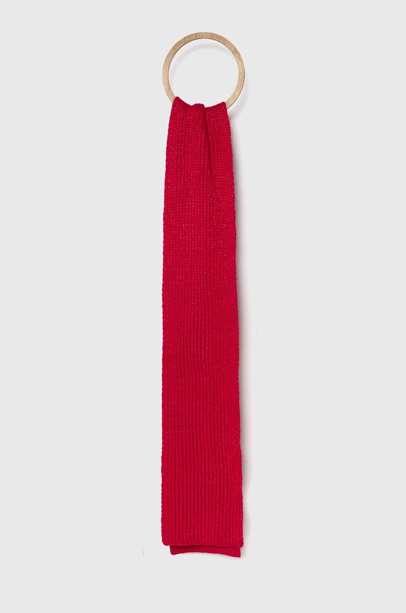 Maison Kitsuné scarf Alpaca Stripes women's pink color