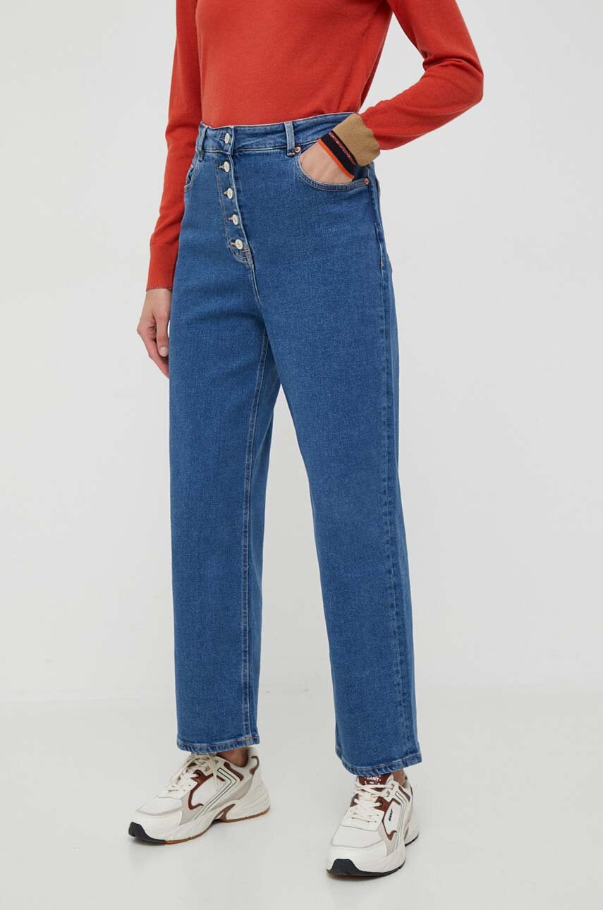 adidas Originals jeansy DENIM ZIP PANT damskie kolor adidas Originals jeansy DENIM ZIP PANT damskie kolor