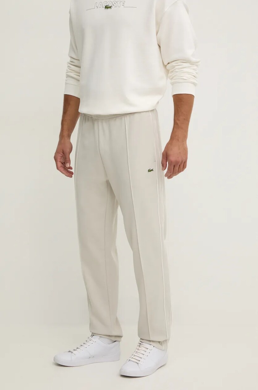 Lacoste joggers gray color smooth at PRM US