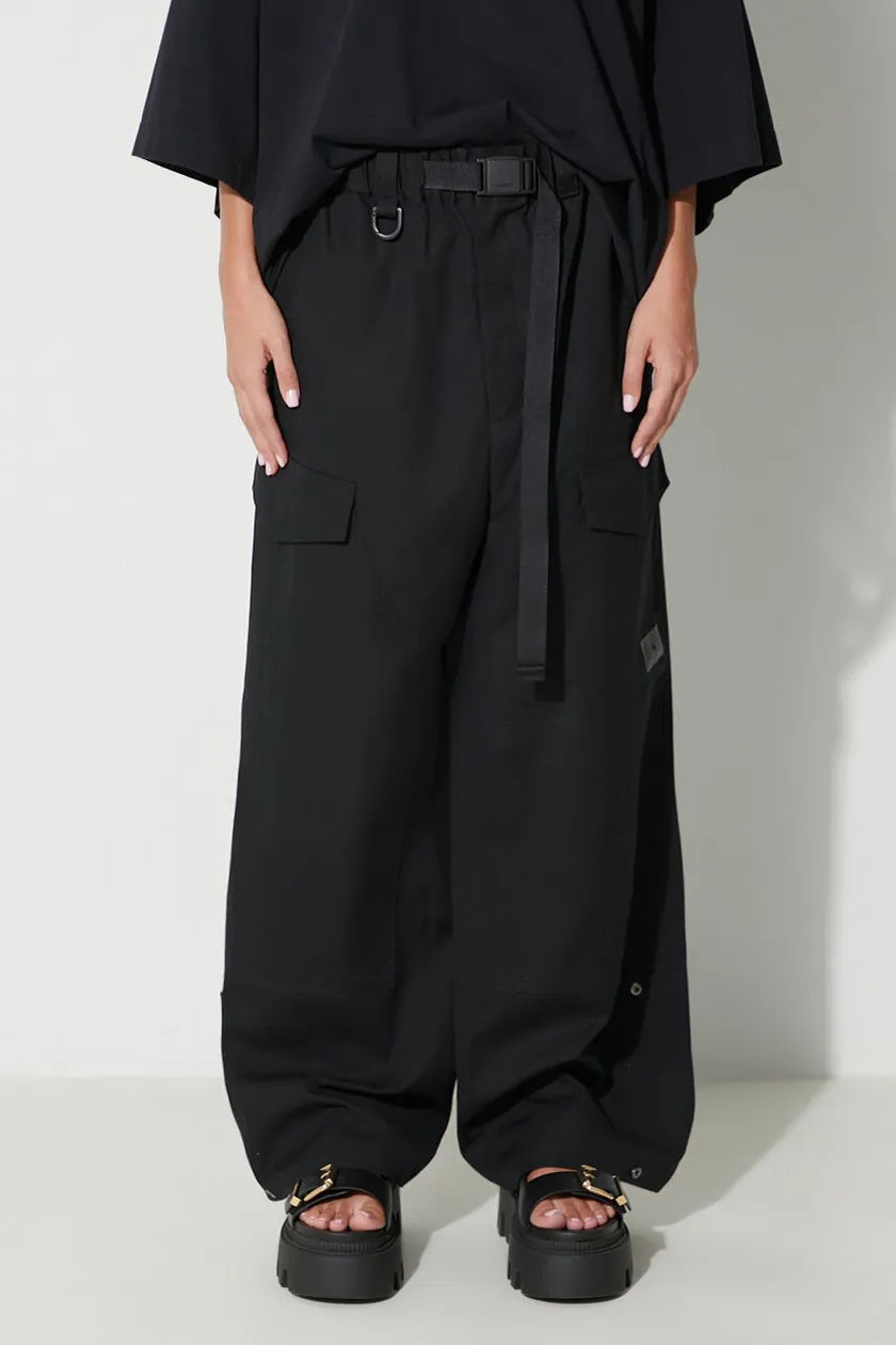 Y 3 cotton trousers black color buy on PRM