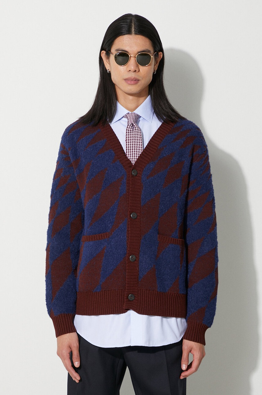 トップス WACKO MARIA STRIPED KNIT CARDIGAN WACKO MARIA STRIPED KNIT CARDIGAN
