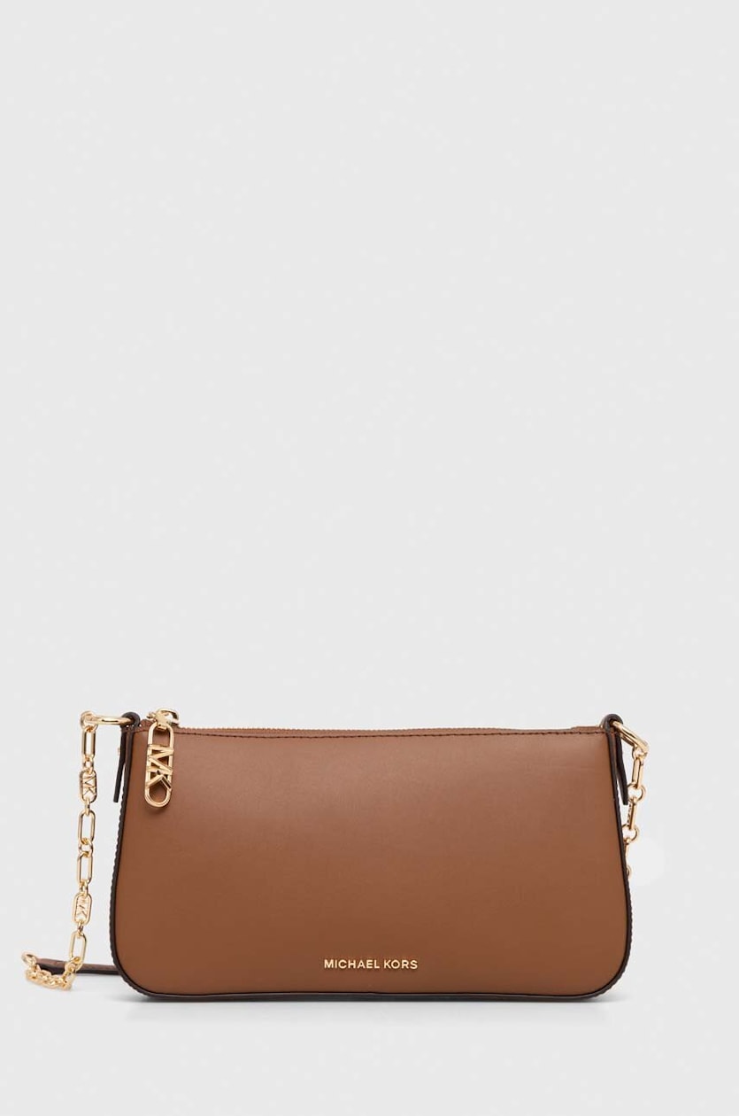 MICHAEL Michael Kors torebka zamszowa LILLIE kolor brązowy