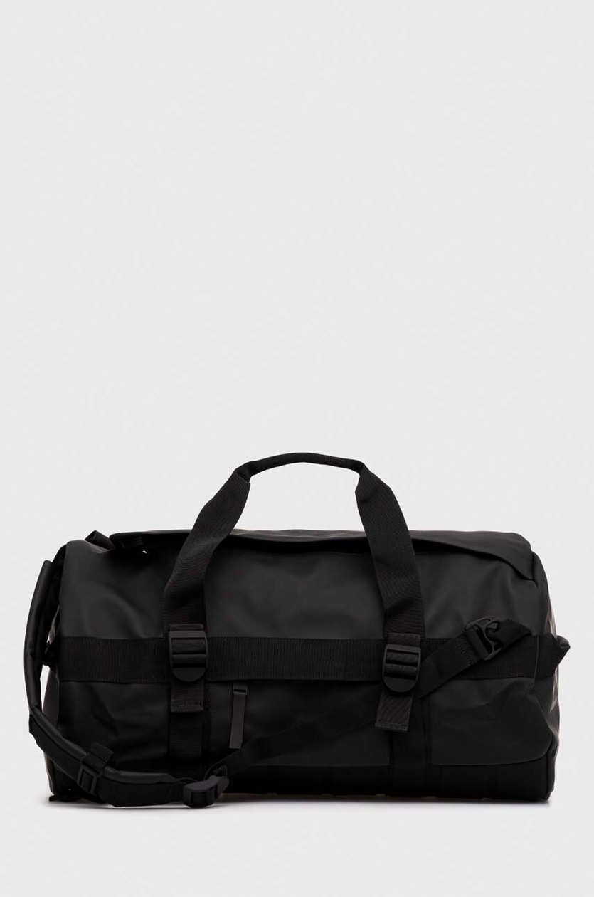 base bag rains Waterproof  Sportique The black color hardware adds a touch of sophistication to the overall design Rains suitcase Travel Bag Small