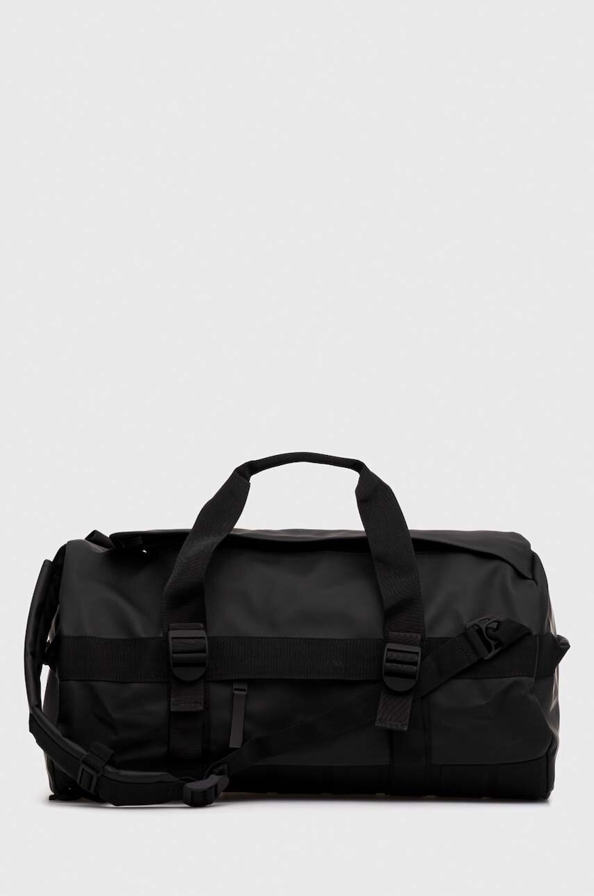 base bag rains Waterproof Sportique The black color hardware adds a touch of sophistication to the overall design Rains suitcase Travel Bag Small