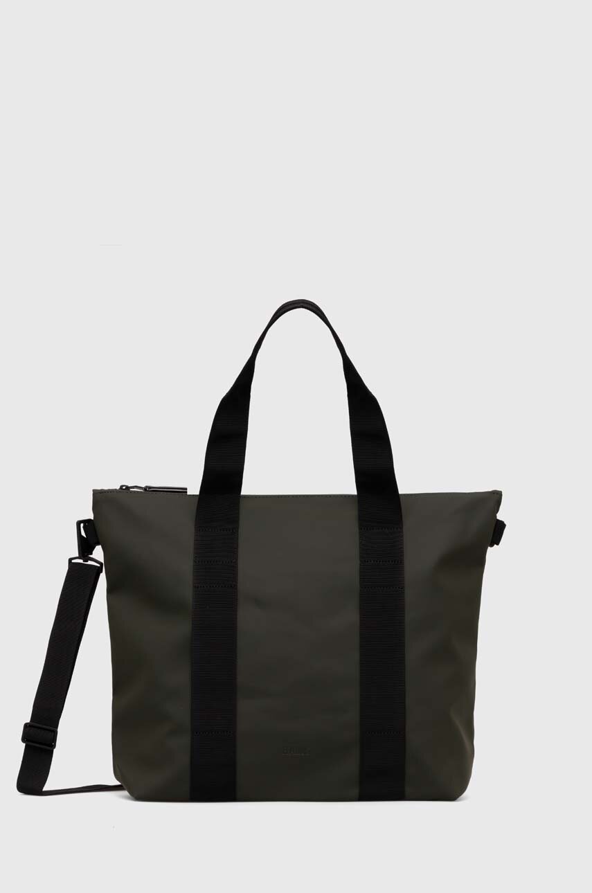 Rains geanta 14160 Tote Bags culoarea verde