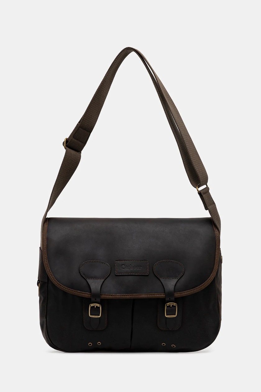 Barbour geantă Wax Leather Briefcase culoarea verde, UBA0004