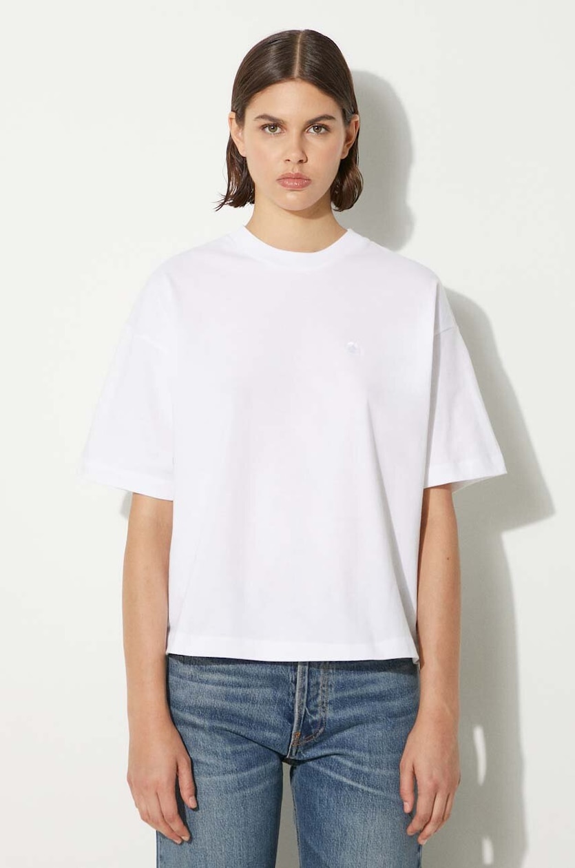 Champion cotton T-shirt Crewneck white color at PRM US