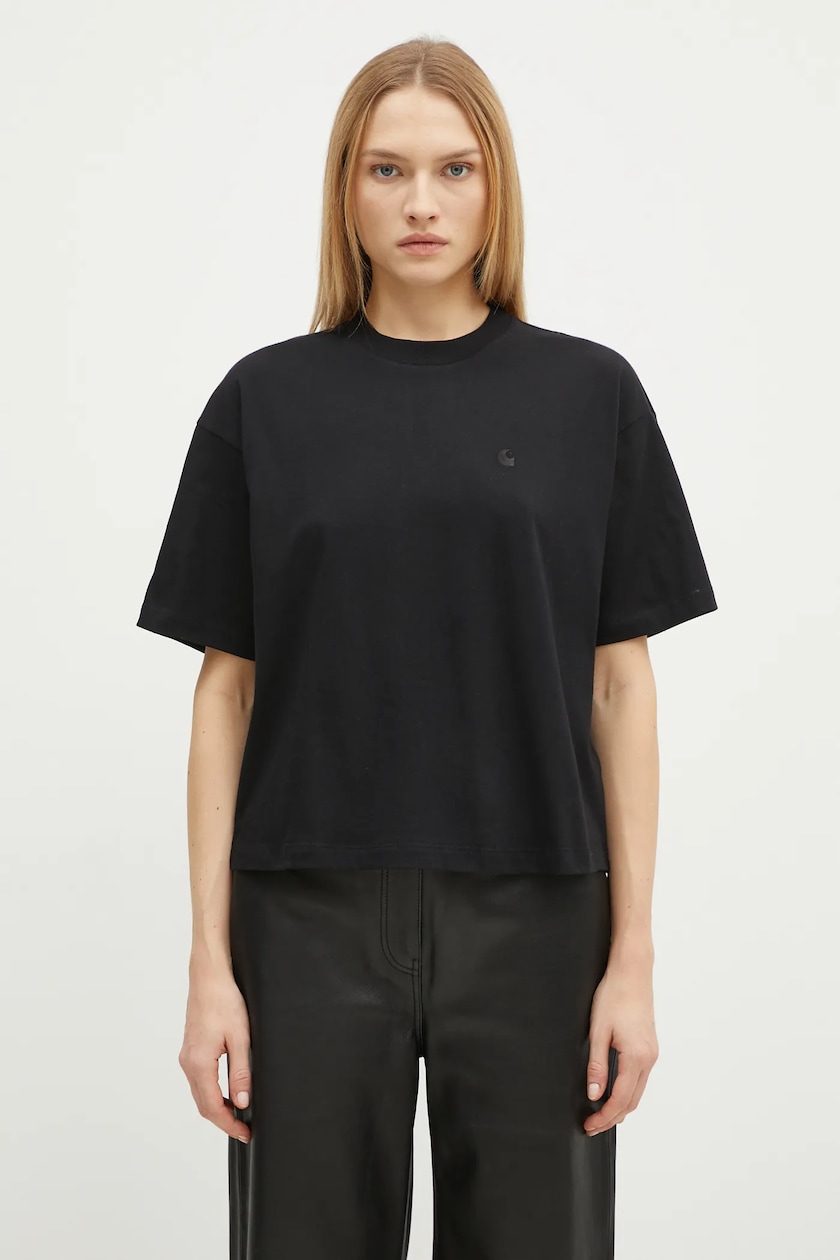Carhartt WIP cotton t-shirt W SS Archive Script T-Shirt black Carhartt WIP cotton t-shirt W SS Archive Script T-Shirt black