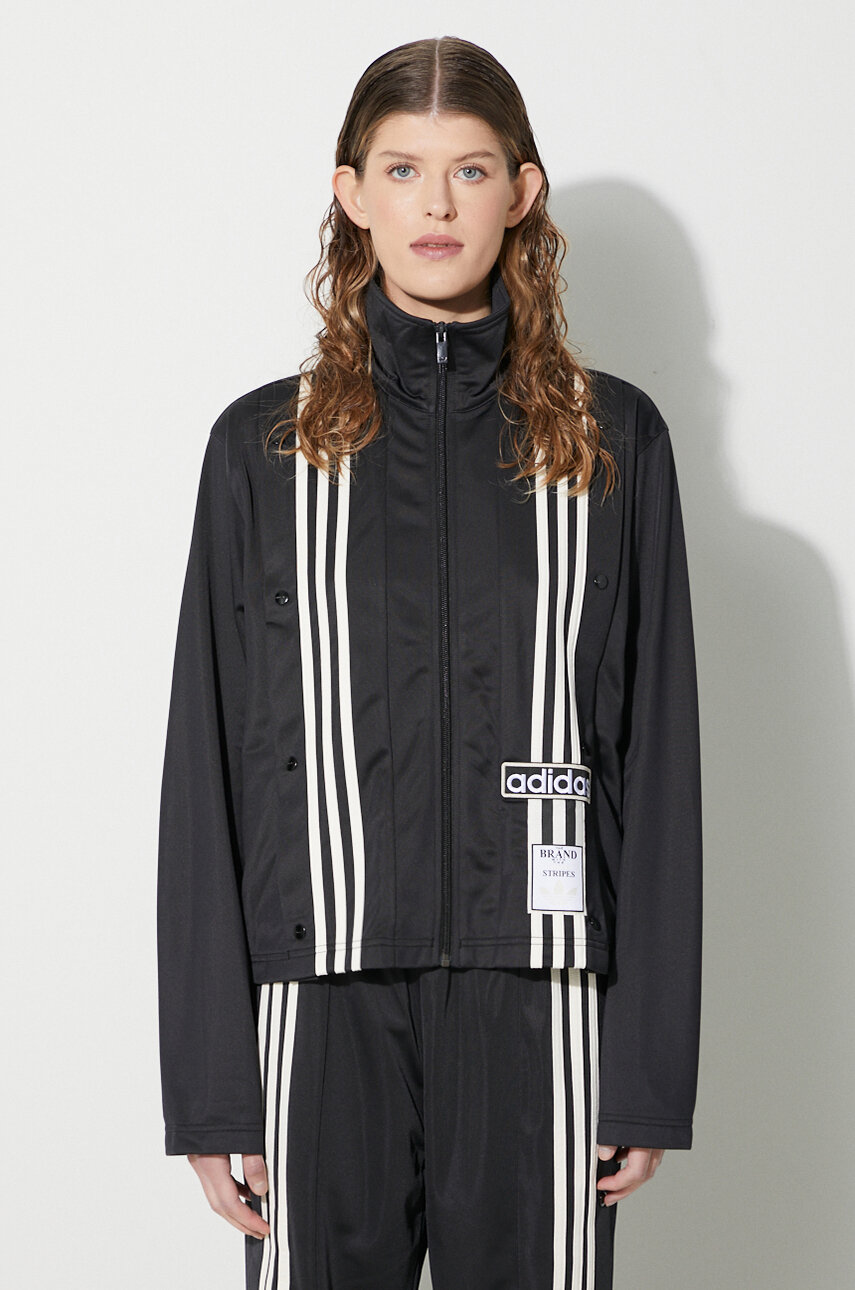 adidas Originals sweatshirt Track Top women's black color adidas Originals sweatshirt Track Top women's black color