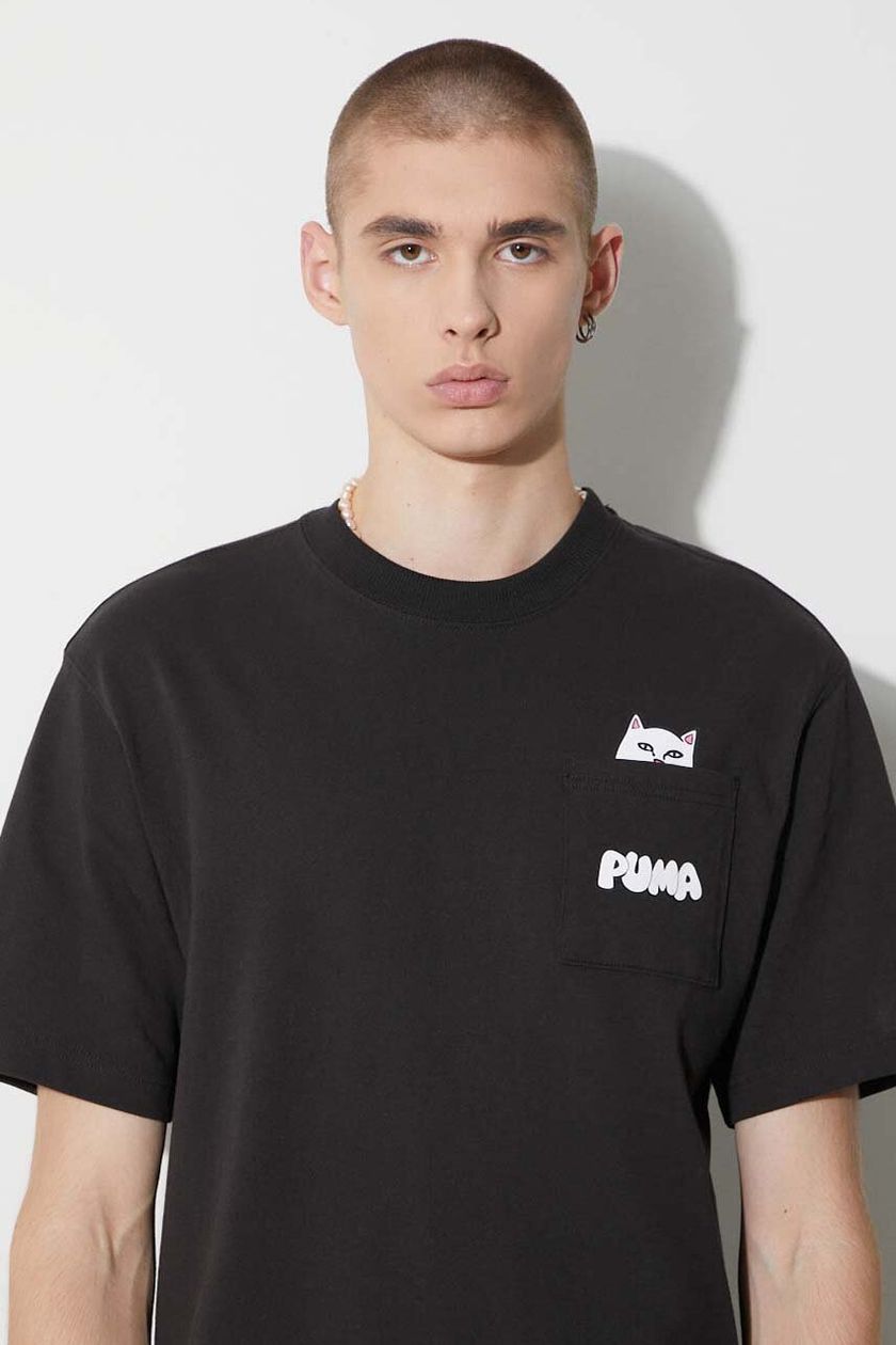 Puma cotton t-shirt X RIPNDIP black color | buy on PRM