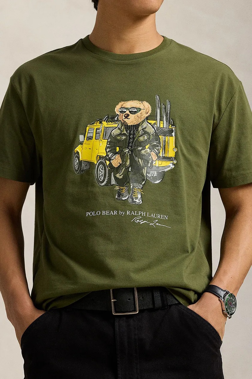 Polo Ralph Lauren t-shirt bawełniany męski kolor zielony z