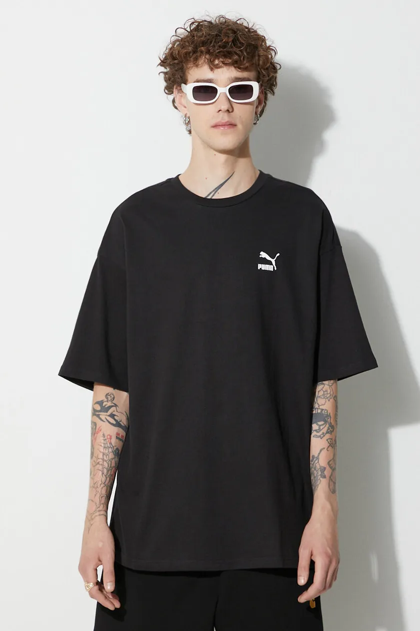 Puma cotton t-shirt BETTER CLASSICS Oversized Tee black color | buy on PRM