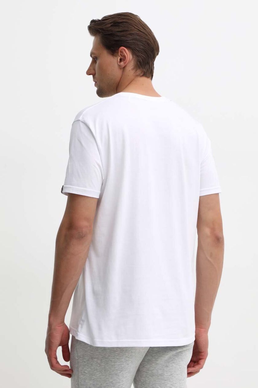 Alpha Industries cotton t-shirt Alpha Label T 2 Pack men's white color  118534.09 | buy on PRM