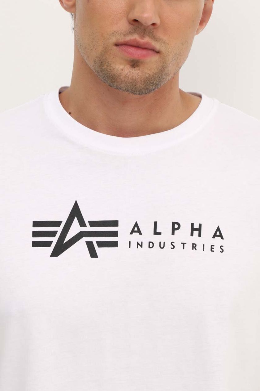 Alpha Industries cotton t-shirt Alpha Label T 2 Pack men's white color  118534.09 | buy on PRM