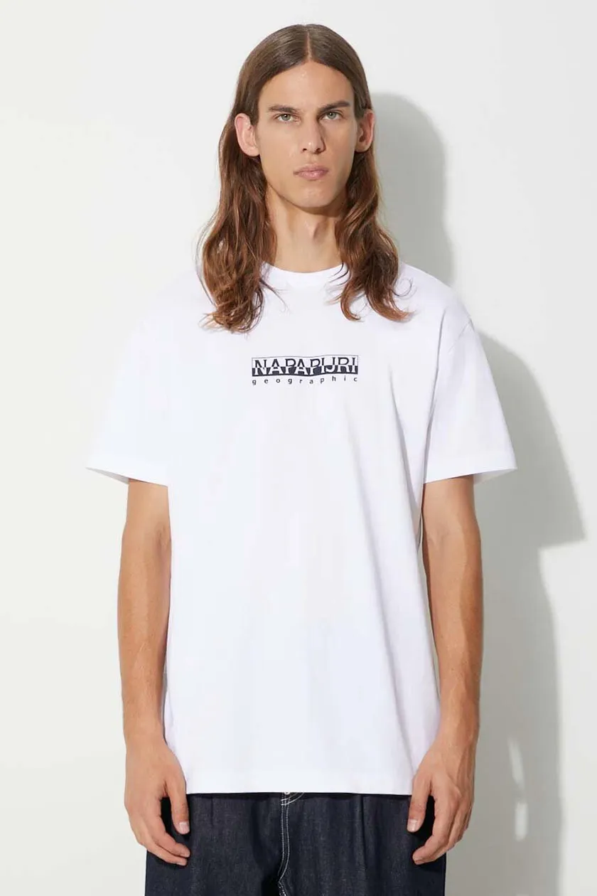 Napapijri cotton t-shirt 4 buy NP0A4H8S0021 S-BOX | color PRM on SS white