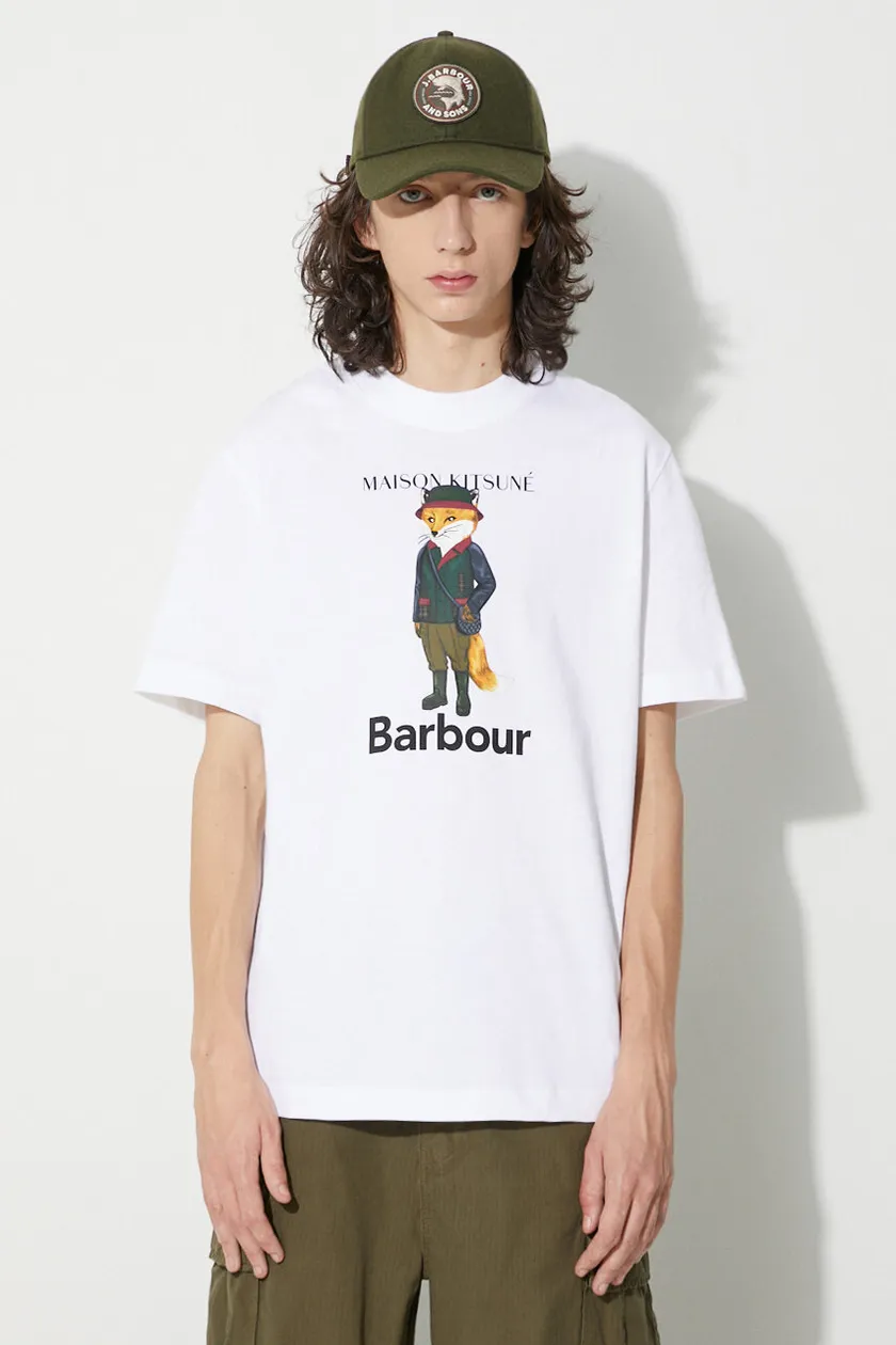 Barbour cotton t-shirt Barbour x Maison Kitsune Beaufort Fox Tee