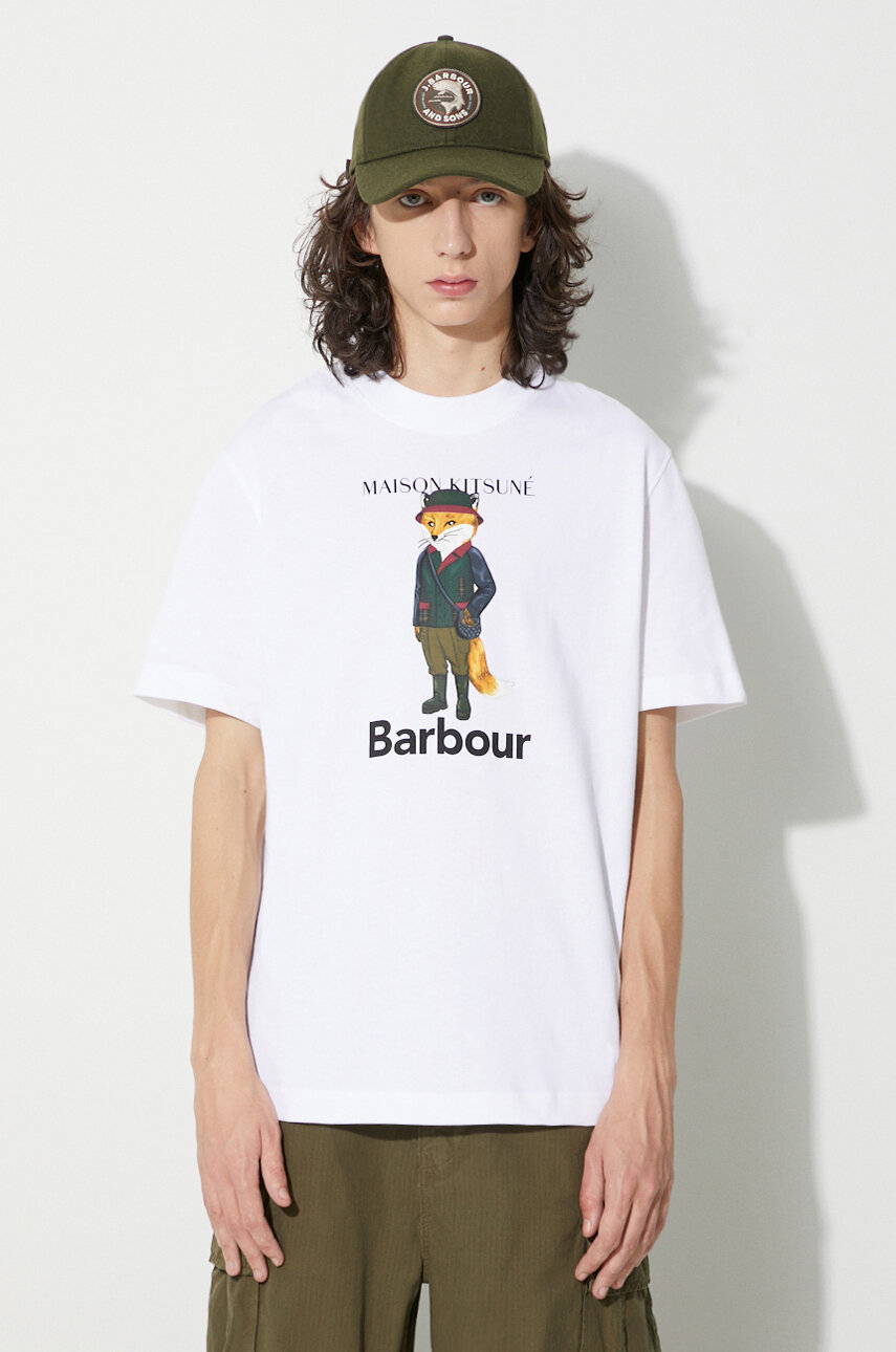 Barbour cotton t-shirt Barbour x Maison Kitsune Beaufort Fox Tee