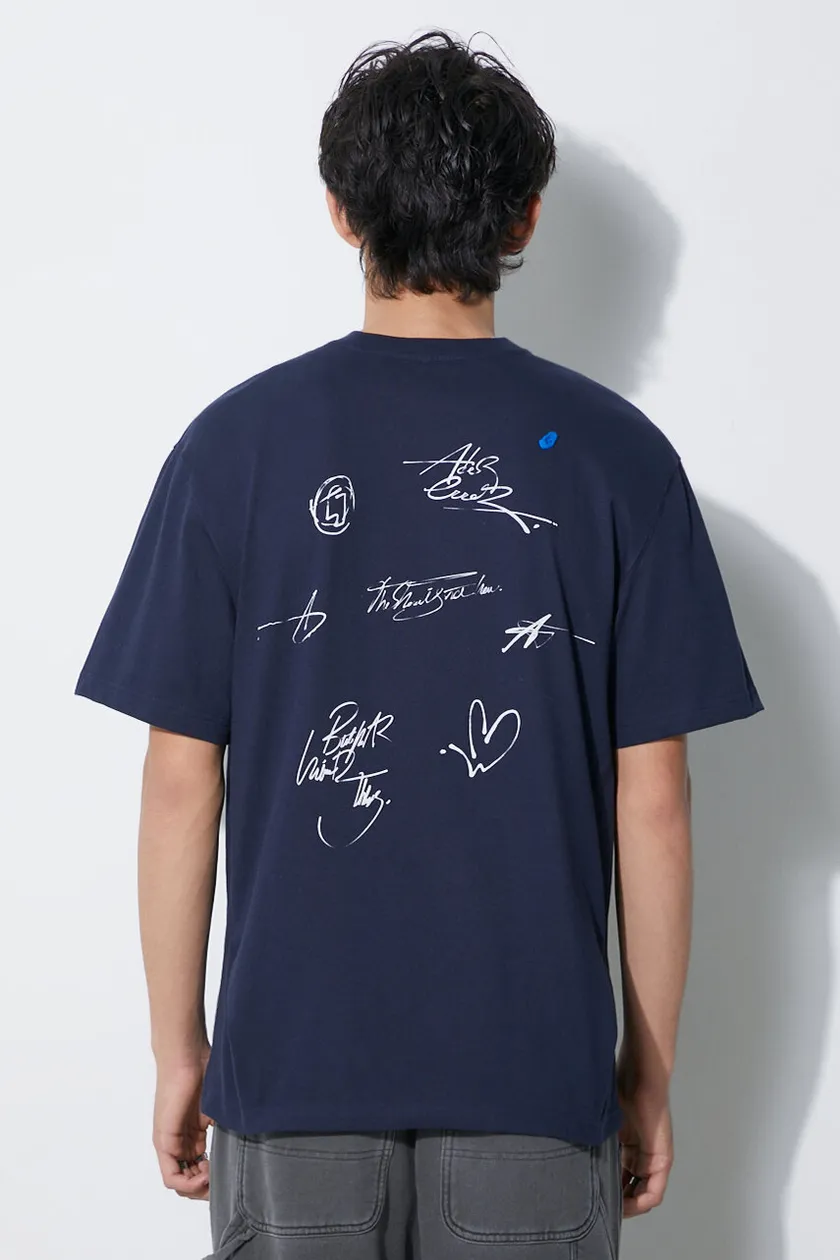 EN MER エンメール Blur Logo L/S T-Shirt Black トップス