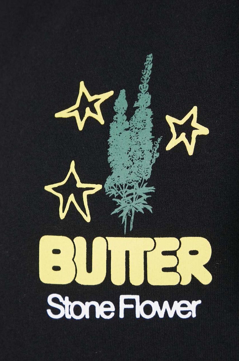 【BUTTER GOODS】 Stone Flower Tee / Black Fossil Tee, Black – Butter Goods