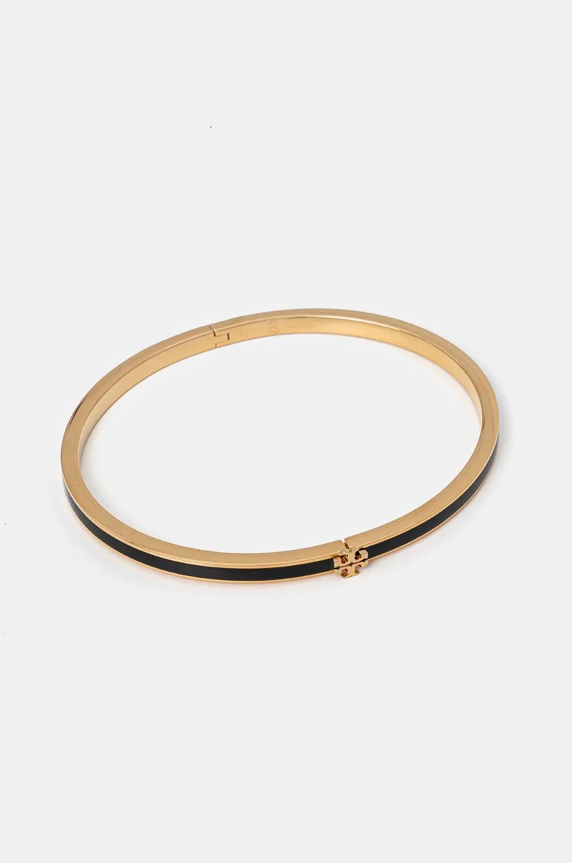 TORY BURCH｜ (THIN KIRA ENAMEL BRACELET (152856-720)) Thin Kira Enamel Bracelet, Tory Gold / Burgundy | Tory Burch KSA