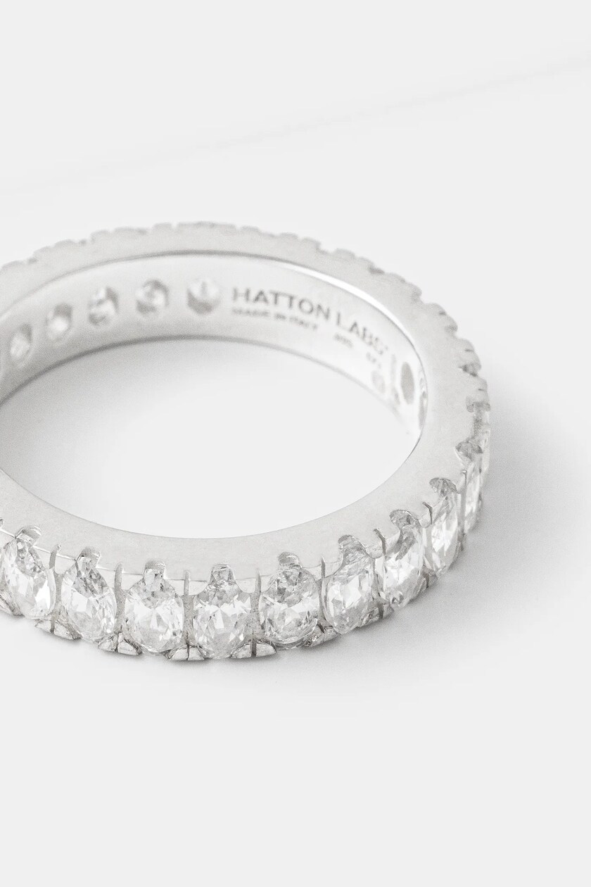 HATTON LABS silver ring Elliptical Eternity Ring PRM EU