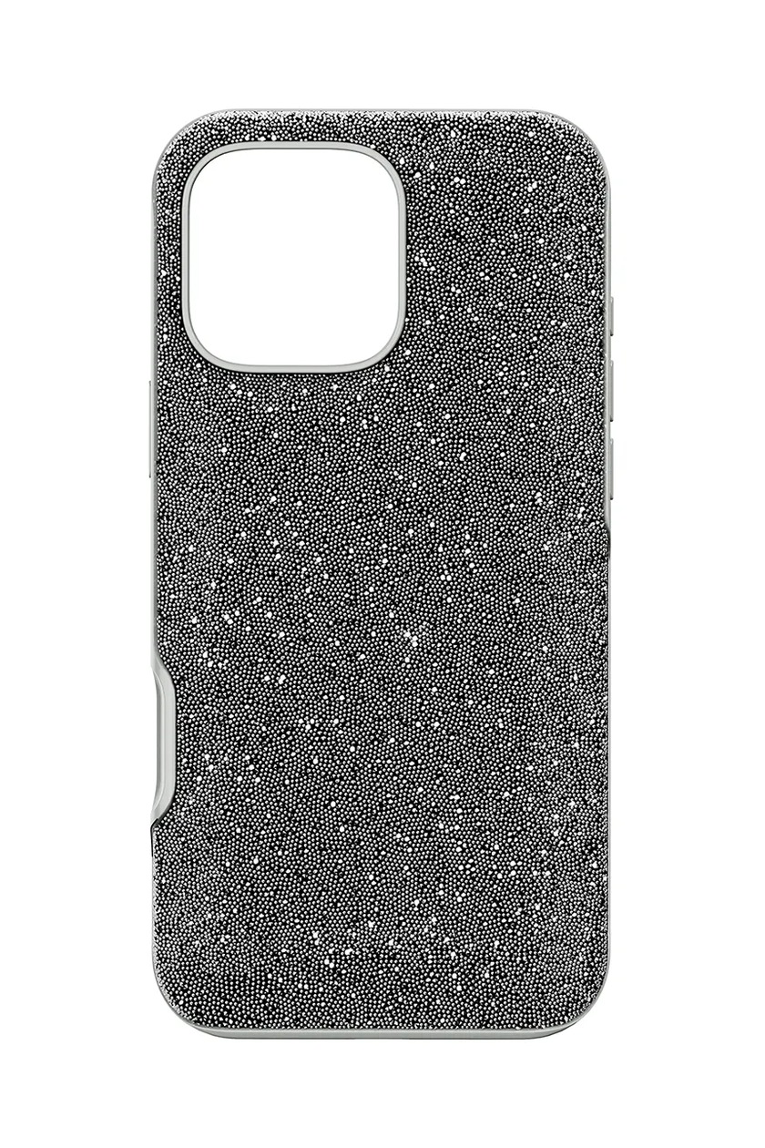 Guess, custodia per iPhone 13 glitter con logo in metallo