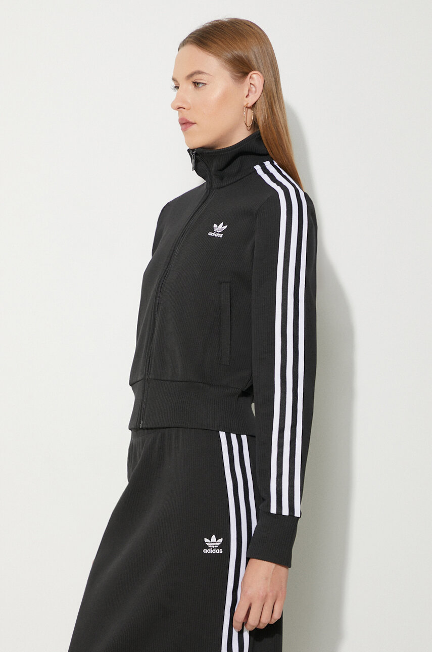 adidas Originals sweatshirt Track Top women's black color adidas Originals sweatshirt Track Top women's black color