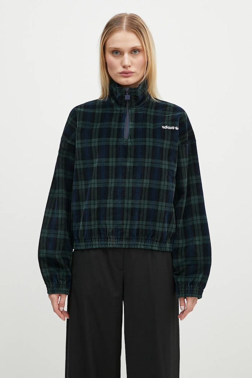adidas Originals sweatshirt Tartan Half Zip PRM EU adidas Originals sweatshirt Tartan Half Zip PRM EU