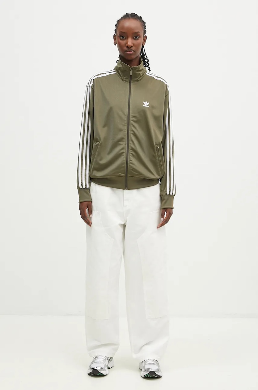 adidas Originals sweatshirt Firebird Tracktop women s green color with an application IY4742 at PRM US