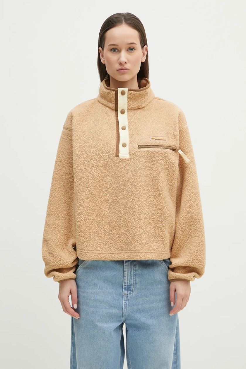 Lacoste sweatshirt women's green color smooth SF7261 at PRM US