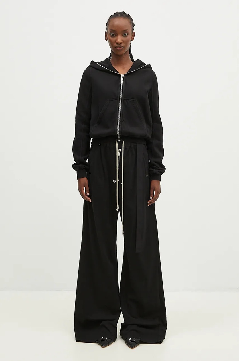 Rick Owens cotton sweatshirt Small Gimp Hoodie women's black