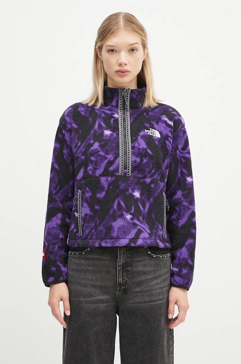 North face women's purple fleece clearance