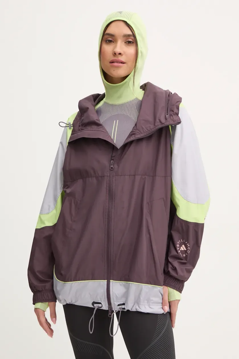 Ветровка adidas by Stella McCartney цвет фиолетовый переходная Ветровка adidas by Stella McCartney цвет фиолетовый переходная