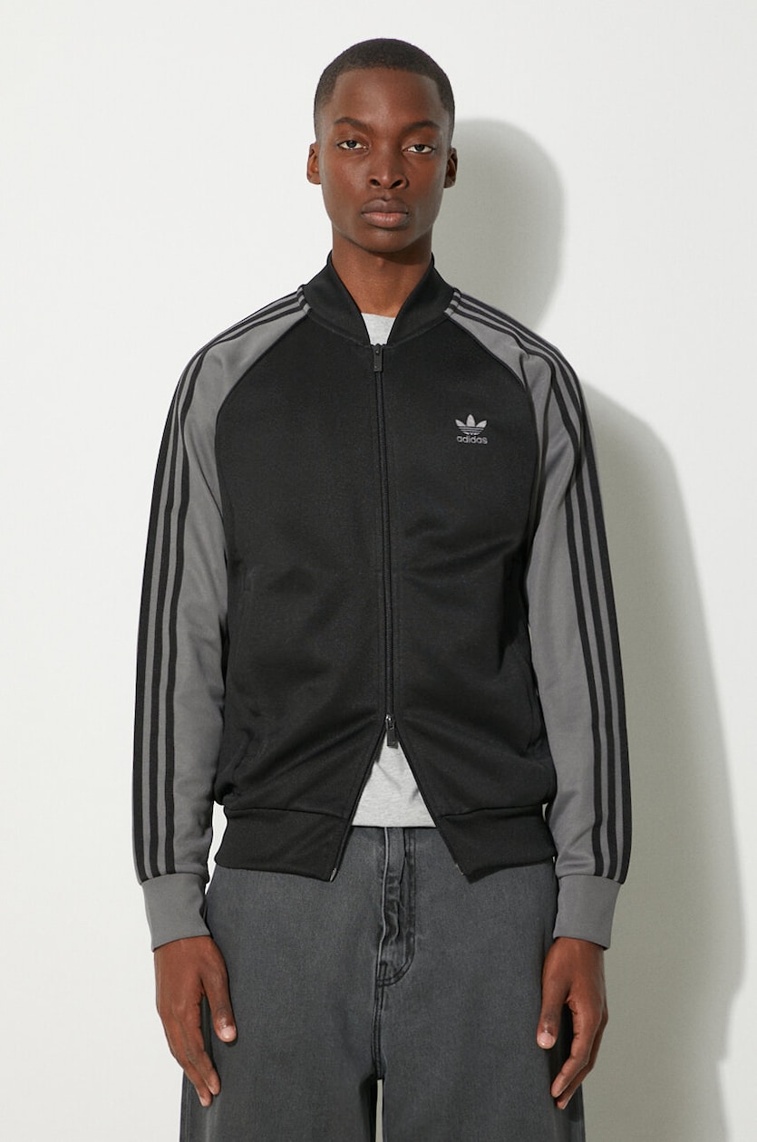 adidas Originals sweatshirt Premium Track Top men s black color IZ4857 at PRM US